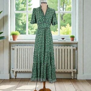 Max Studio Emerald Floral Maxi Dress - Flattering dress for any body type